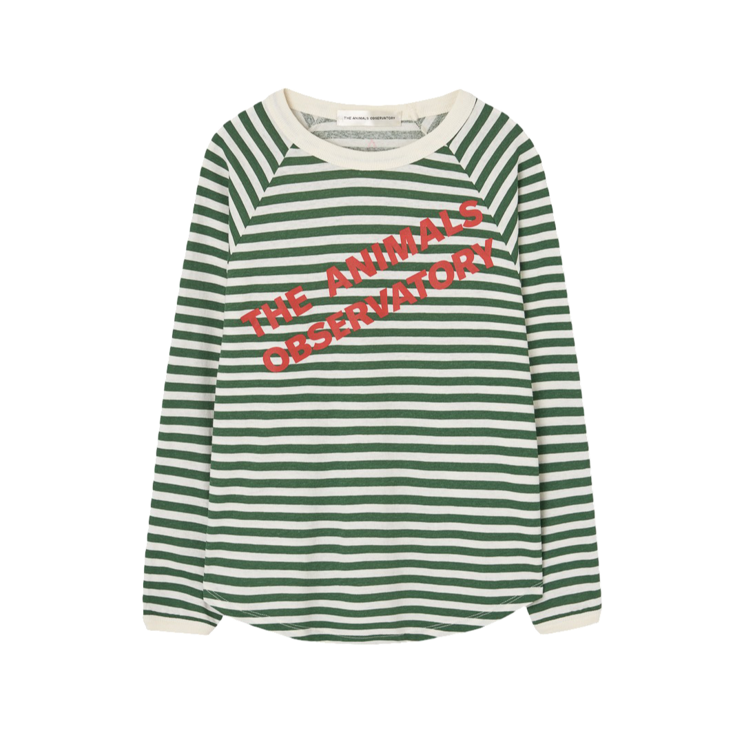 The Animals Observatory Anteater Long Sleeve Kids Shirt Green