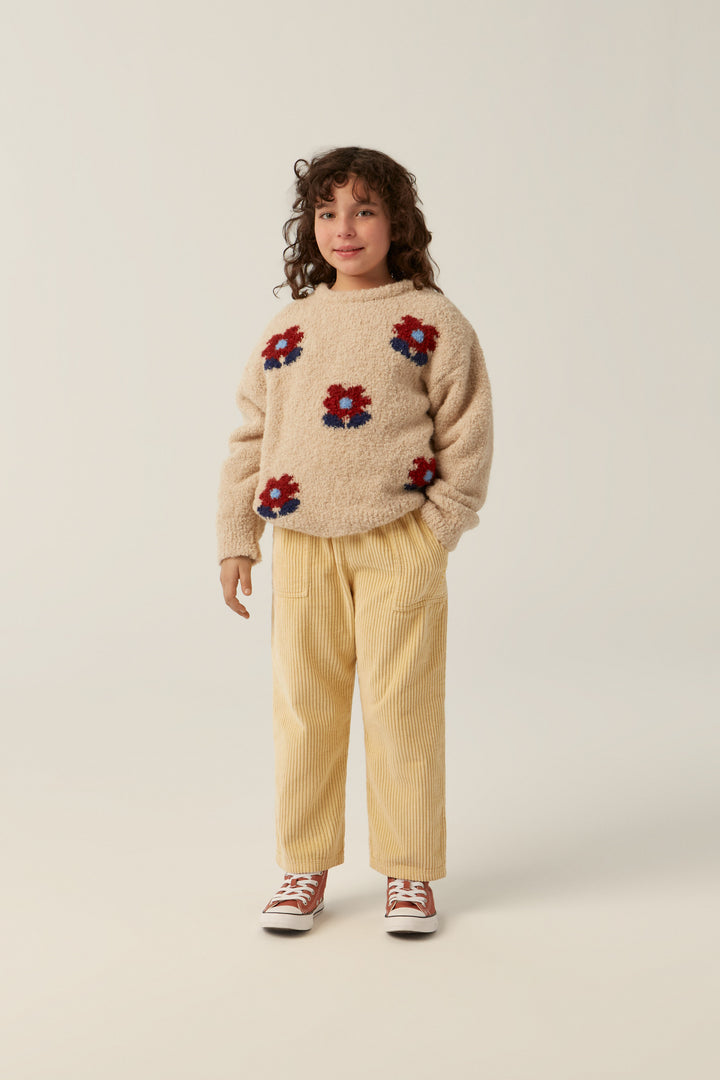 The Campamento Wool Flowers Jumper Ecru