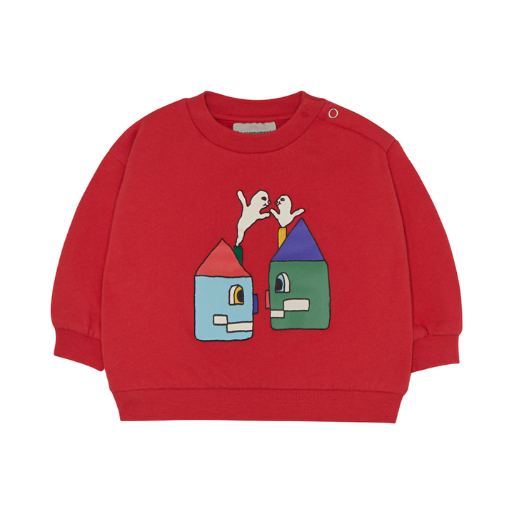 The Campamento Happy Houses Red Baby Sweatshirt