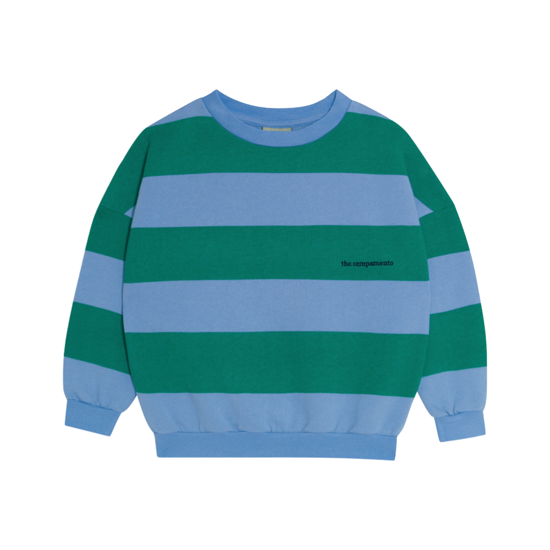 The Campamento Green Stripes Oversized Kids Sweatshirt