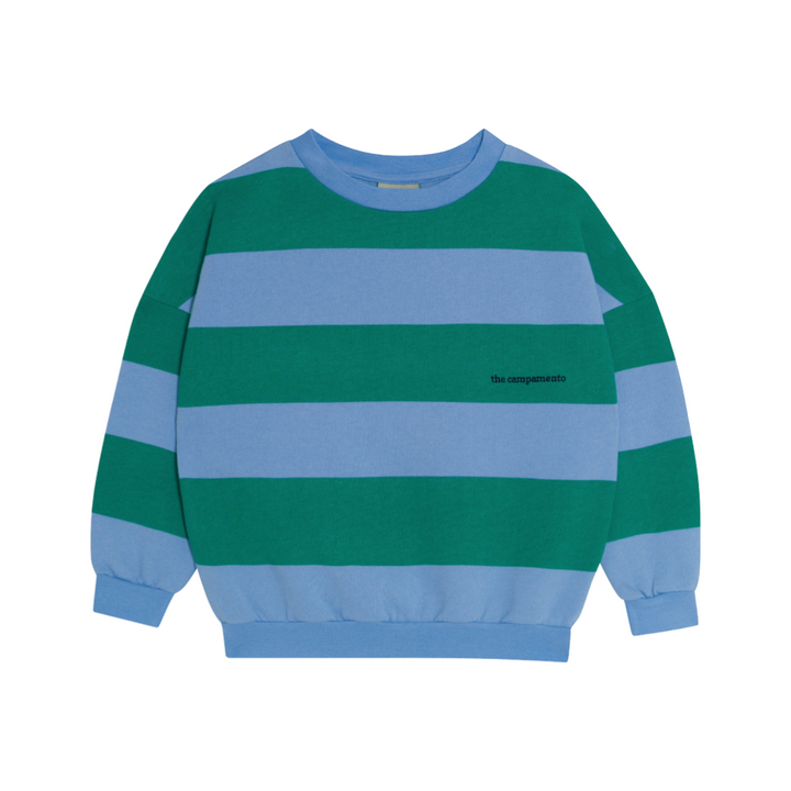 The Campamento Green Stripes Oversized Kids Sweatshirt