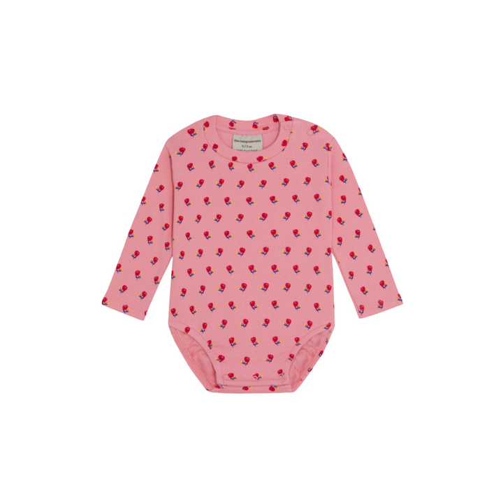 The Campamento Pink Flowers Baby Romper