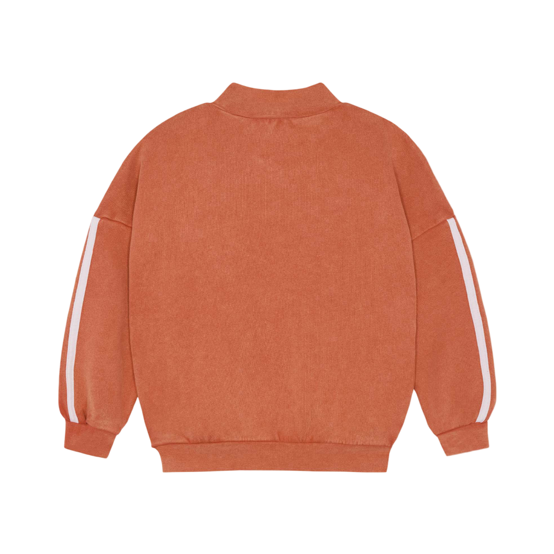The Campamento Red Washed Zipped Sweatshirt
