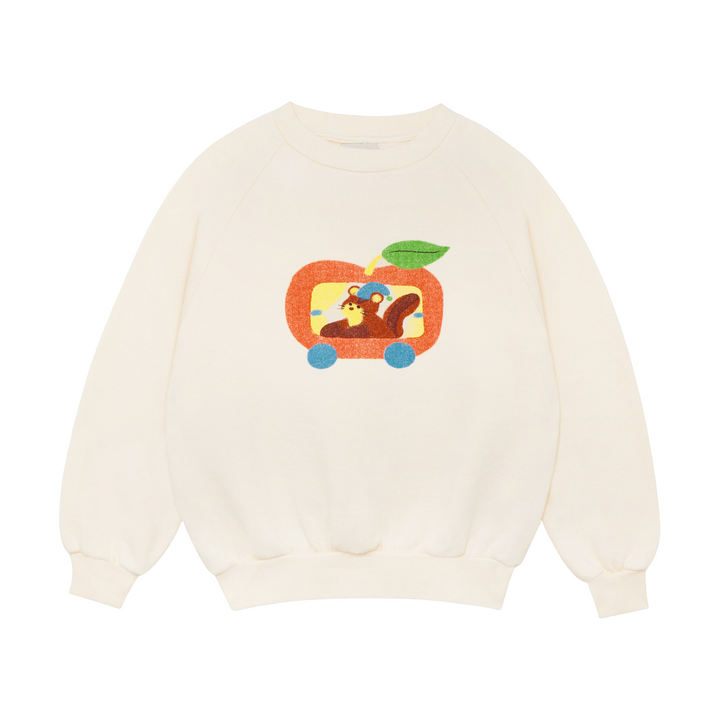 The Campamento Squirrel in an Apple Sweatshirt