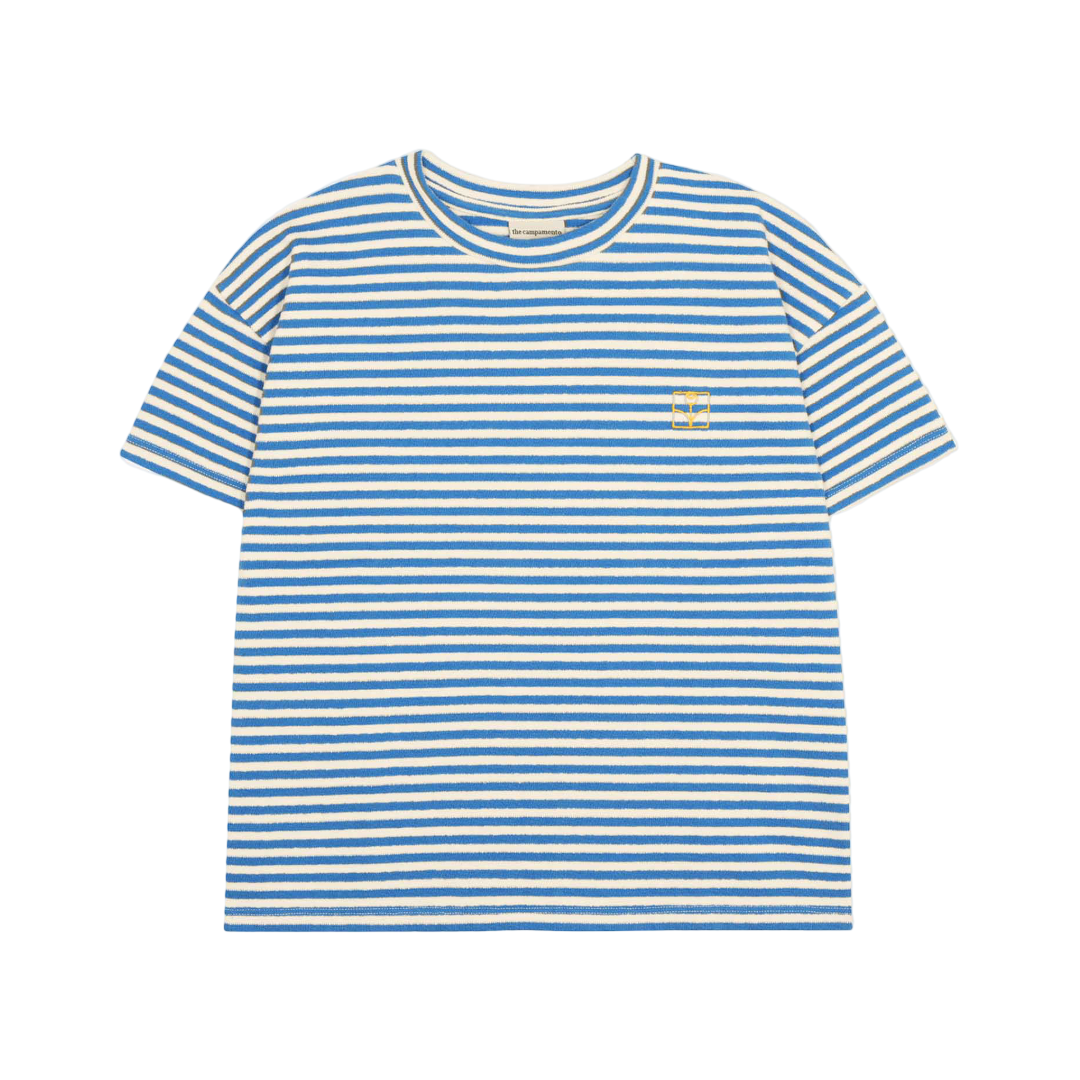 The Campamento Blue Striped Oversized T-Shirt
