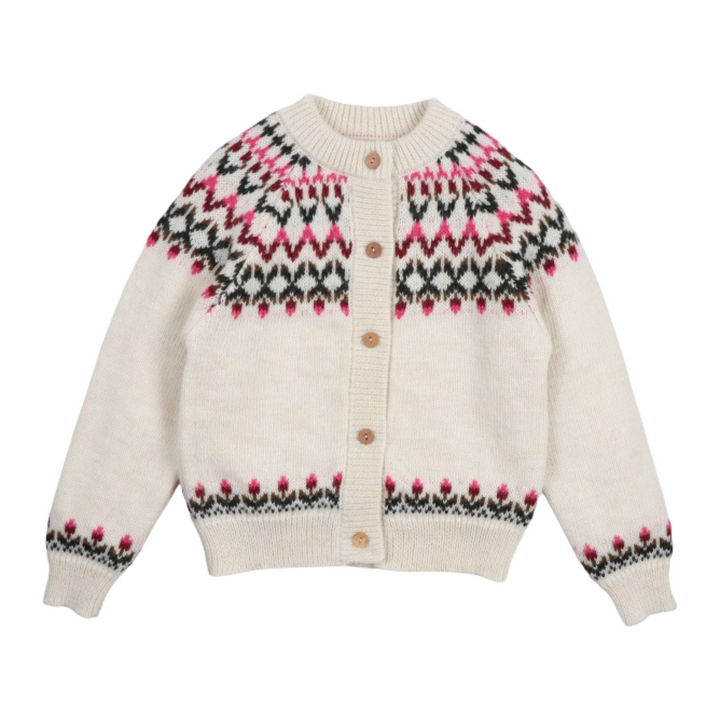 The New Society Wendy Cardigan Moonlight White