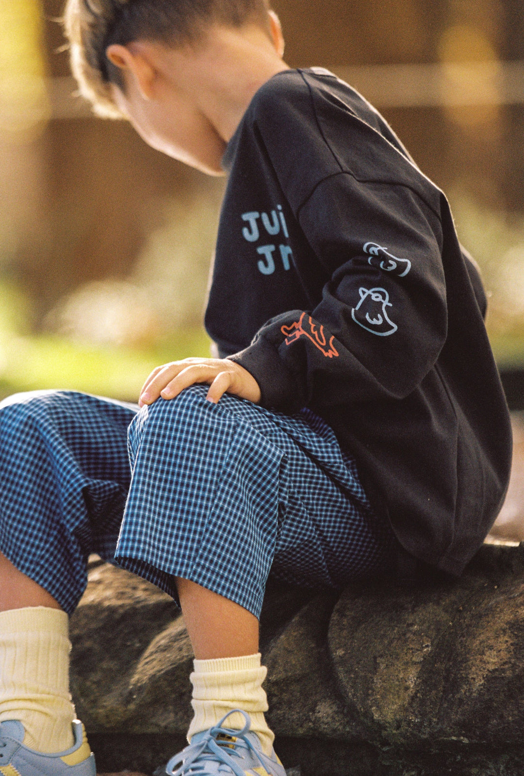Juni Benji Pant Blue Check