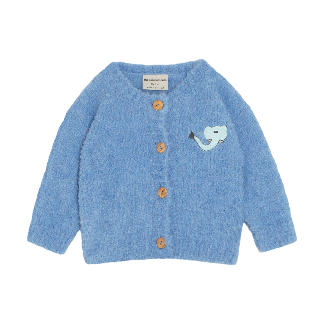 The Campamento Blue Wool Baby Cardigan - La Gentile Store