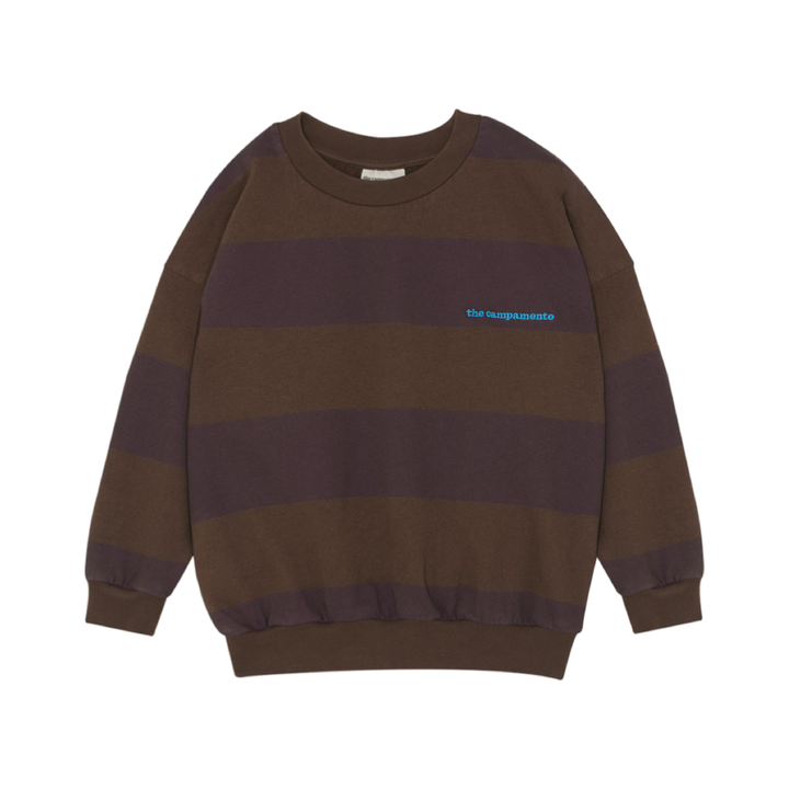 The Campamento Brown Stripes Oversized Kids Sweatshirt - La Gentile Store