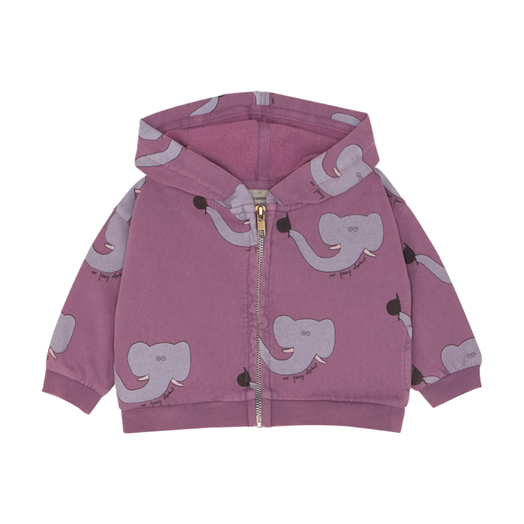 The Campamento Elephants Allover Zipped Baby Sweatshirt - La Gentile Store