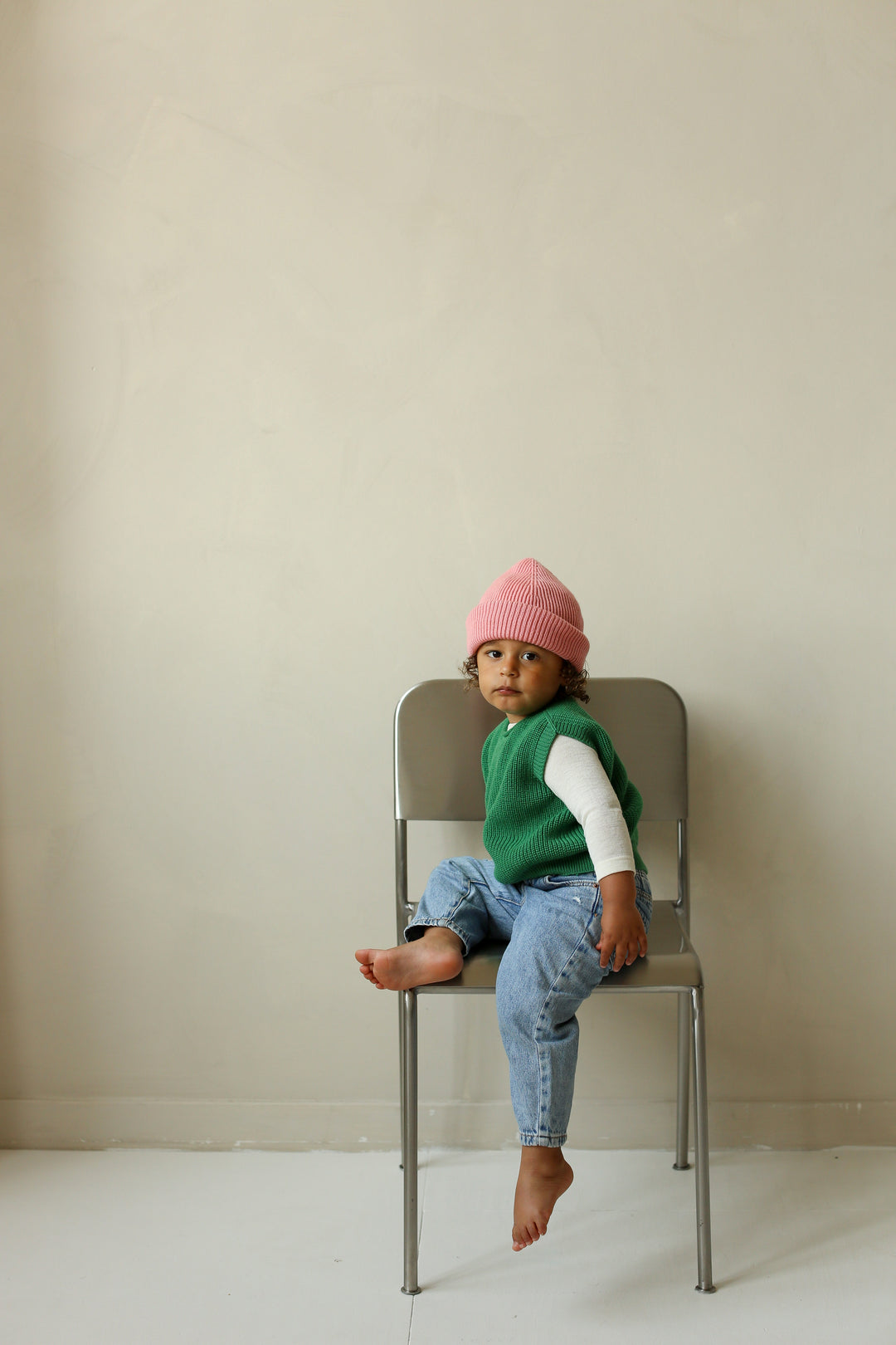 Hvid Harvey Kids Vest Grass