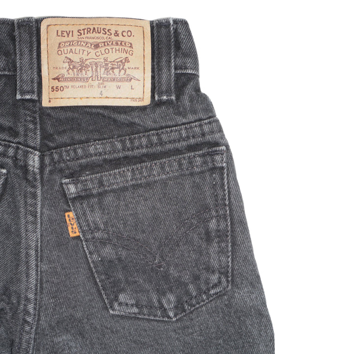 Vintage Levi's 550 Fit Jeans Orange Tab 4T Washed Black