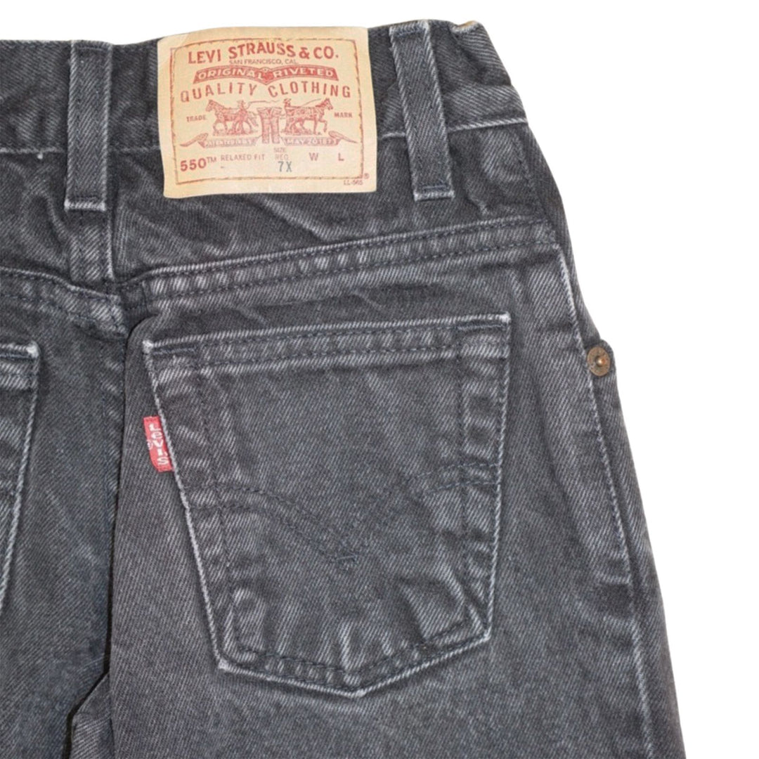Vintage Levi's 550 Fit Jeans Washed Black 6-8Y - La Gentile Store