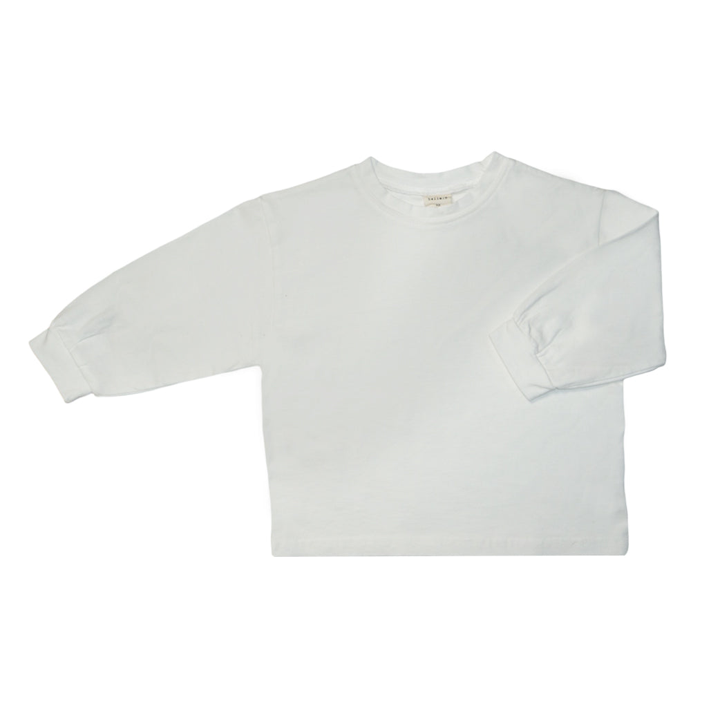 Boxy Long Sleeve Shirt White