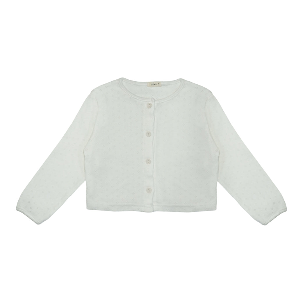 Pointelle Cardigan Ivory