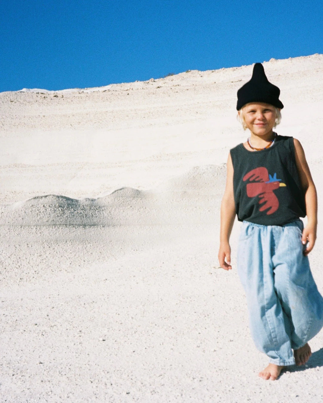 Ziggy Zaza Captain Crow Singlet Charcoal