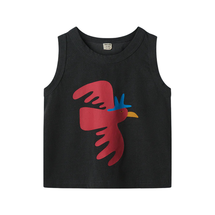 Ziggy Zaza Captain Crow Singlet Charcoal