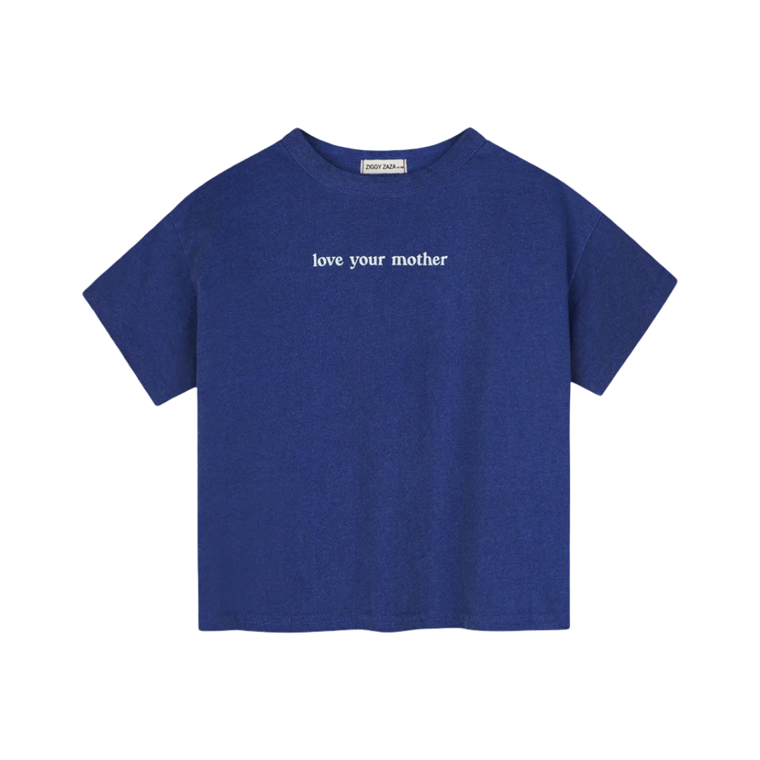 Ziggy Zaza Love Your Mother Tee Lapis Blue