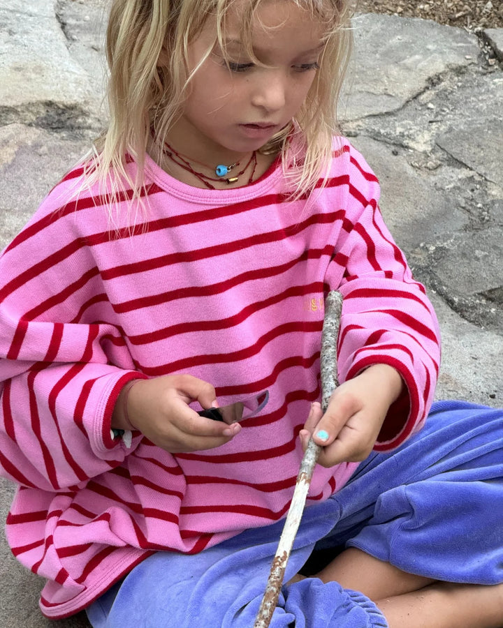 Ziggy Zaza Row Row Pullover Rose Stripe