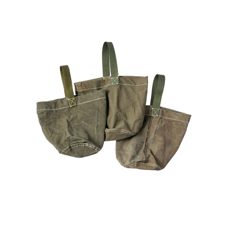 Vintage Tent Fabric Round Bag