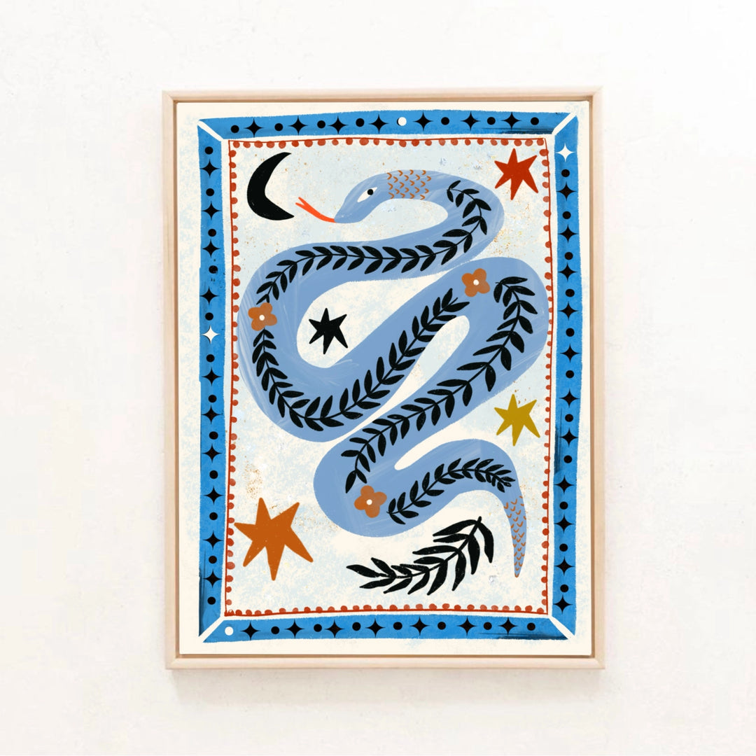 Carole Hillman Poster Folk Snake