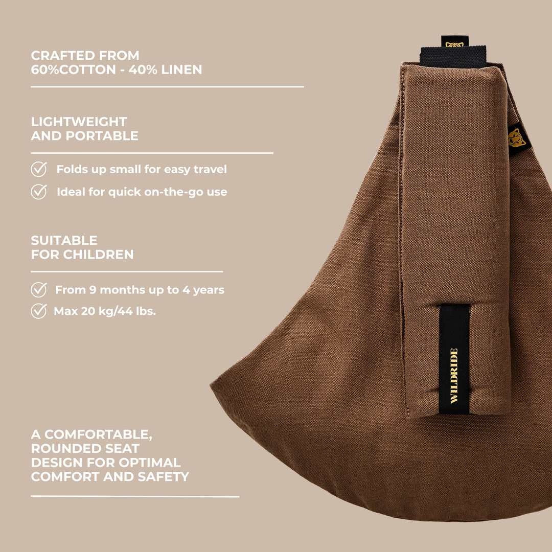 Wildride Side Carrier – Brown Linen