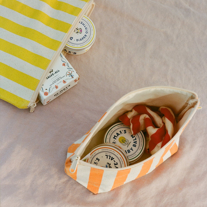 Dr Max's Organic Cotton Zipper Pouch Orange