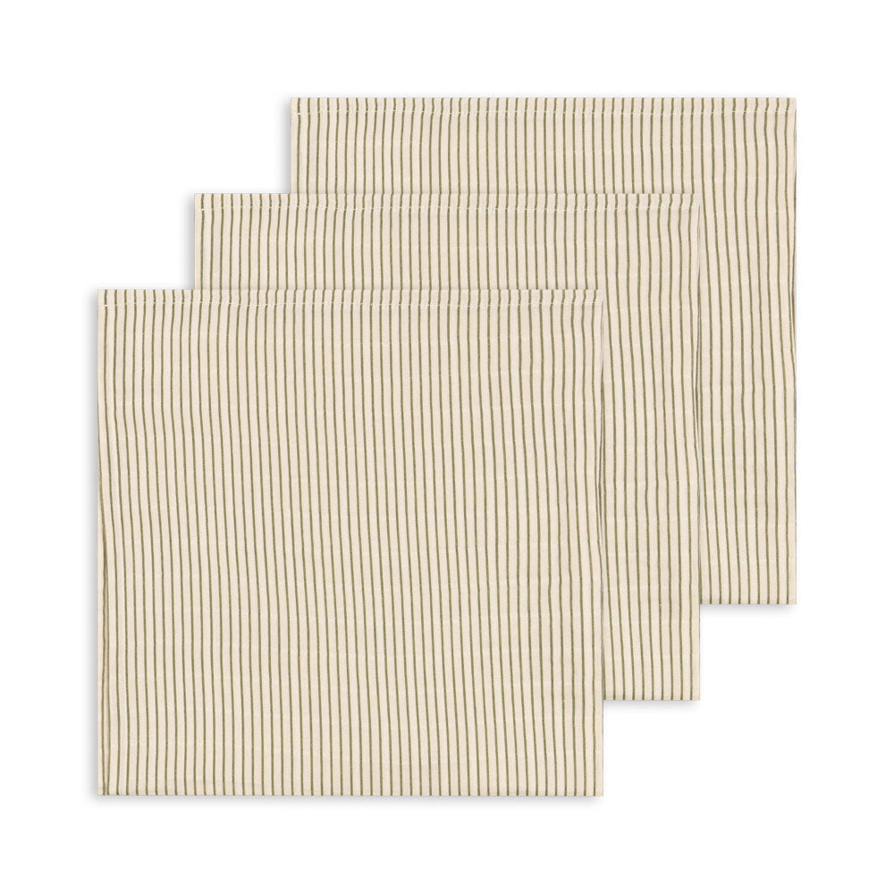 Konges Sløjd Muslin Cloth 3 Pack Tea Stripe
