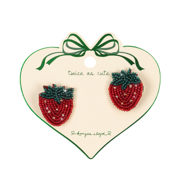 Konges Sløjd Strawberry Beaded Hairclips - 2 Pack